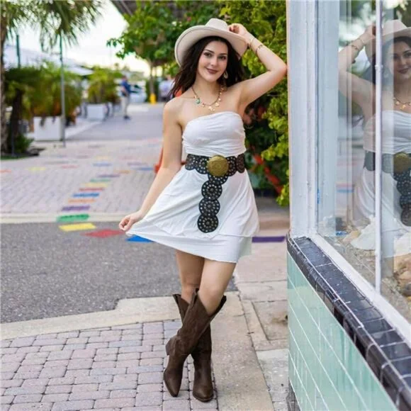 NEW  Western Cowboy Boots for Women - Knee High Wide Calf Cowgirl Boots - Picture 2 of 7